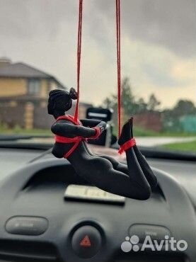 Шибари 8,5см чёрная фигурка девушки, модель