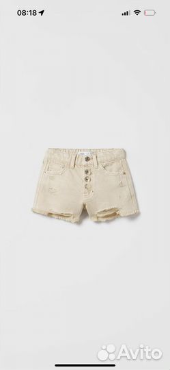Джинсовые шорты zara для девочки 134 140 152 164