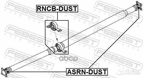 Подшипник подвесной кардана renault duster 2011