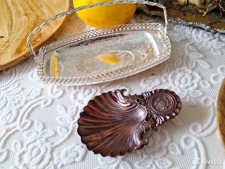 Поднос Англия Серебрение Ракушка