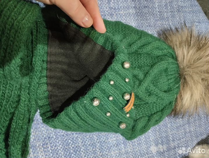 Шапка зимняя и снуд на девочку от 5-7 лет