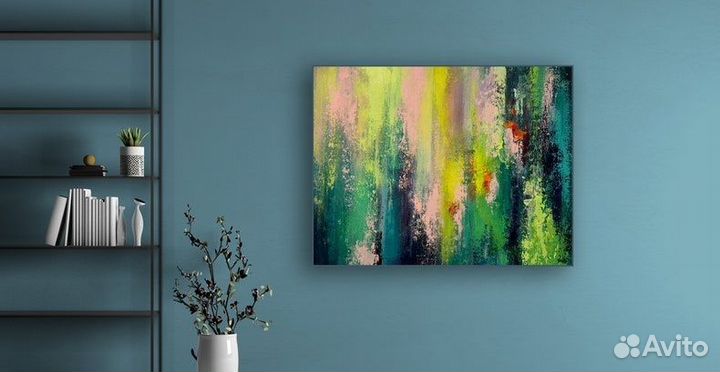 Интерьерная картина абстракция онлайн примерка