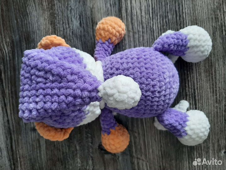 Вязаная игрушка амигуруми Мишка в пижамке