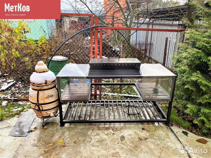 Мангал с крышей