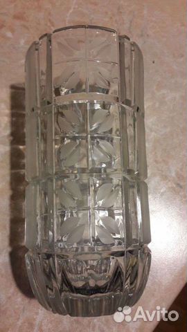 Большая хрустальная ваза для цветов