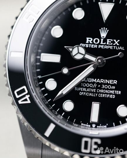 Часы Rolex Submariner стальные черные 3235