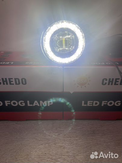 LED светодиодные птф для форд фокус 100w с дхо