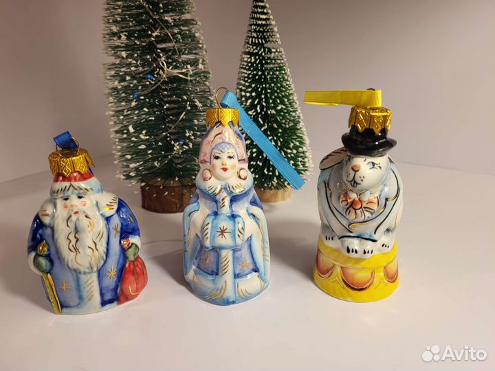 Лефортовский фарфор Елочные игрушки из фарфора