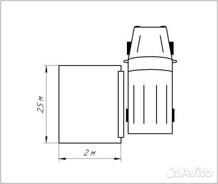 Маркиза автомобильная риф 2,5х2,5 м rifav012525600