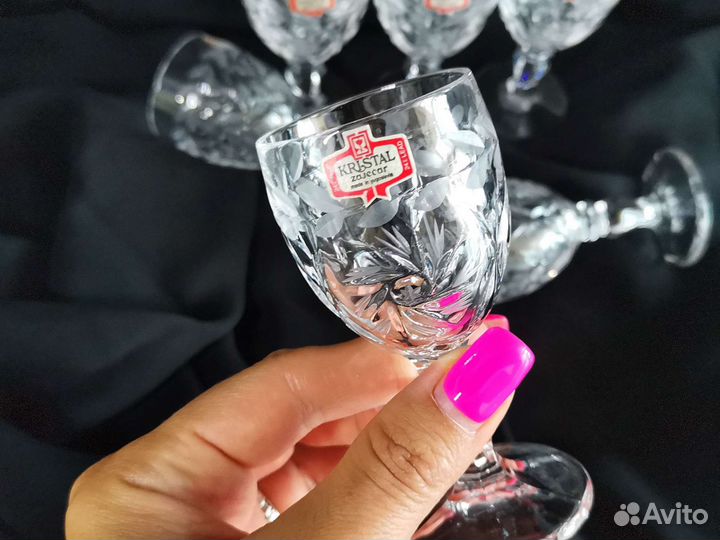 Набор хрустальных рюмок 6шт Krystal Югославия