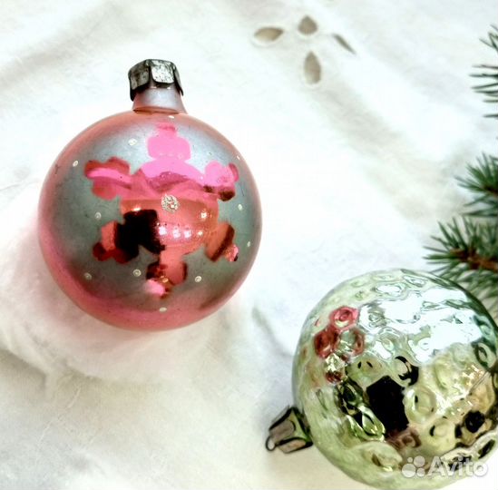 Елочные игрушки стекло СССР