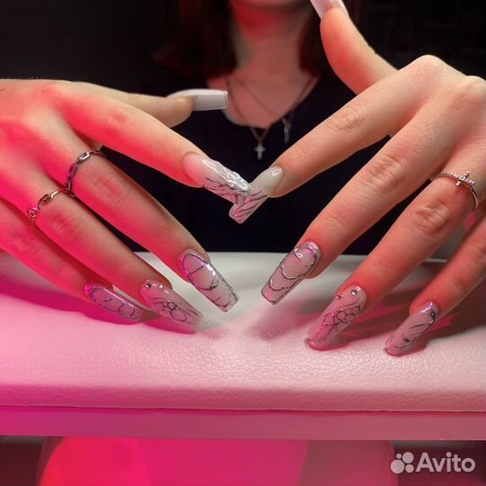 Маникюр крейзи наращивание