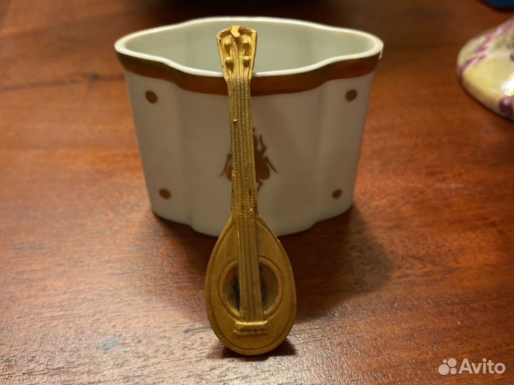 Мандолина бронзовая мини антикварная. Франция