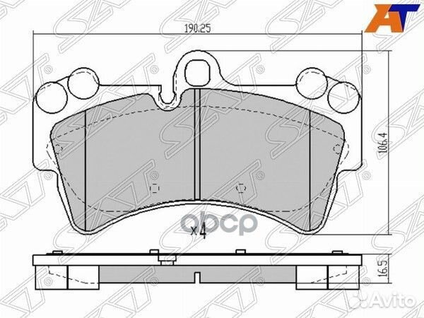 Колодки тормозные перед audi Q7 06/porsche CAY