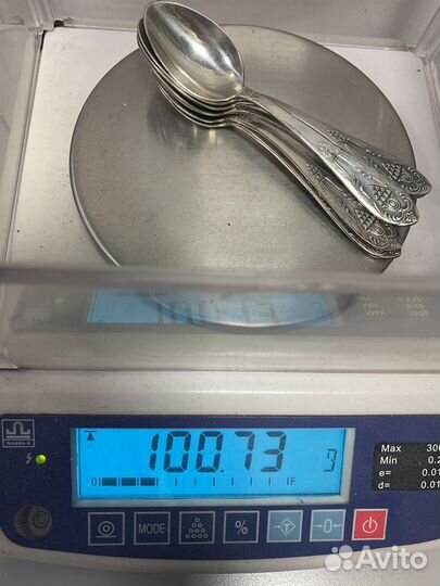 Набор кофейных серебряных ложек. 875 пробы