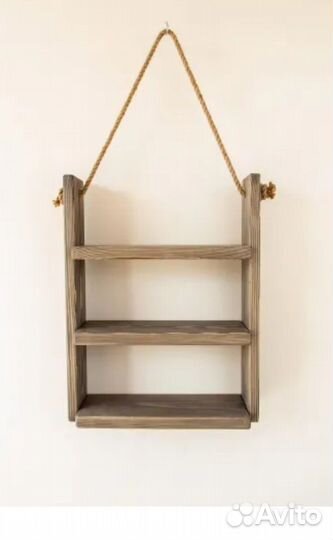 Полка настенная навесная из дерева