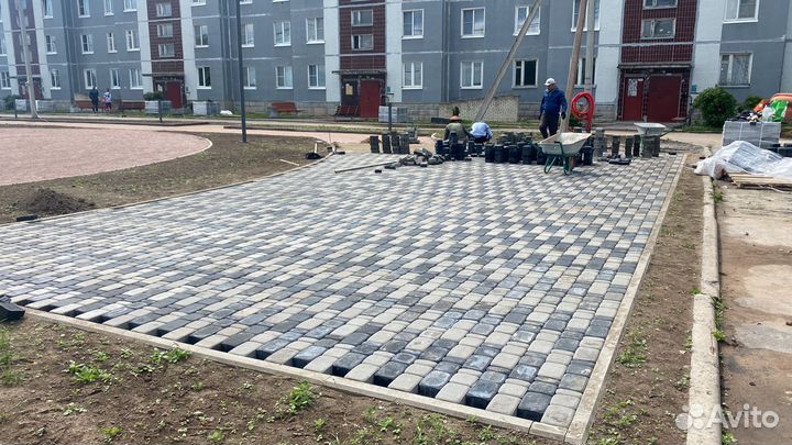 Тротуарная плитка Старый город колор микс