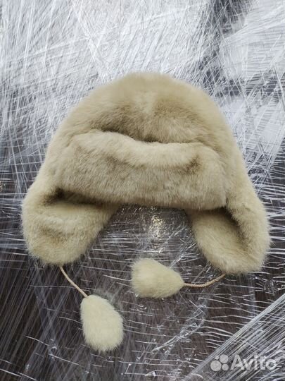 Шапка ушанка из искусственного меха