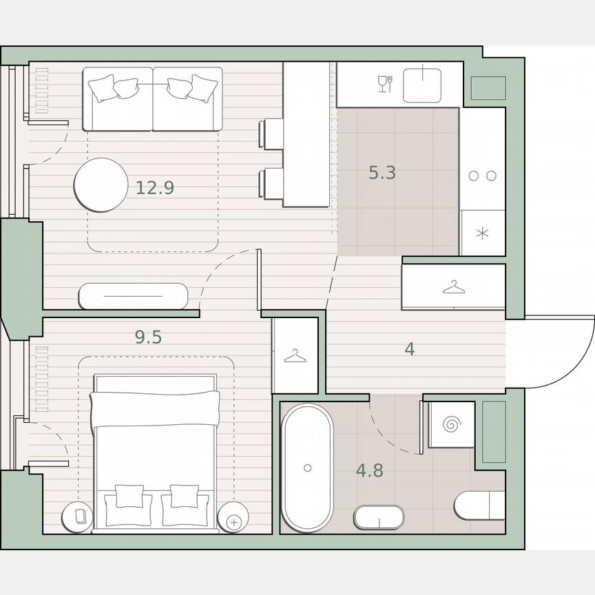 1-к. квартира, 36,5 м², 10/27 эт.