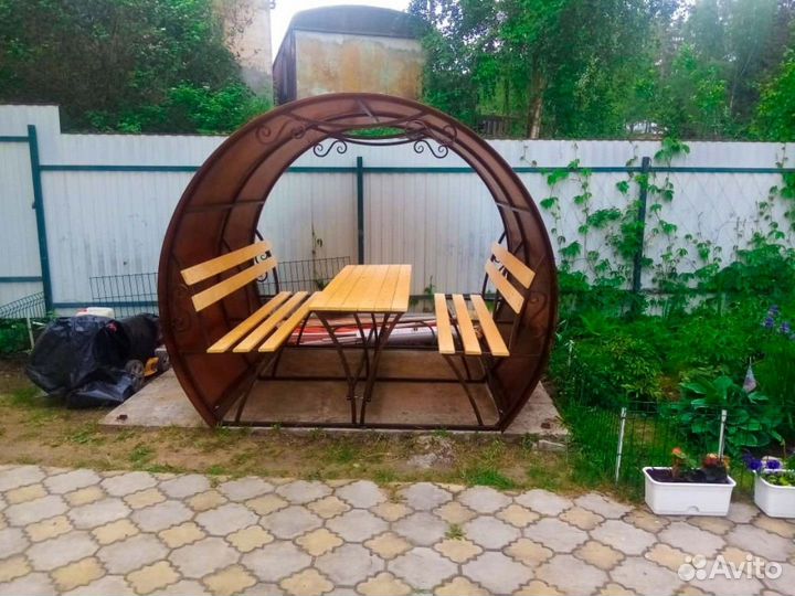 Беседка для дачи круглая