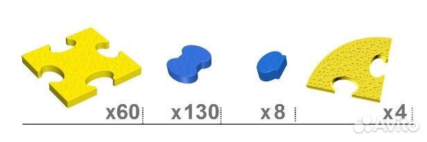 Модульный манеж Леко с пазловым покрытием 2Х2 м