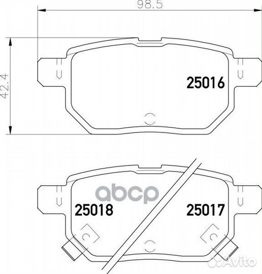 Колодки тормозные toyota corolla 1.4 VVT-I 02