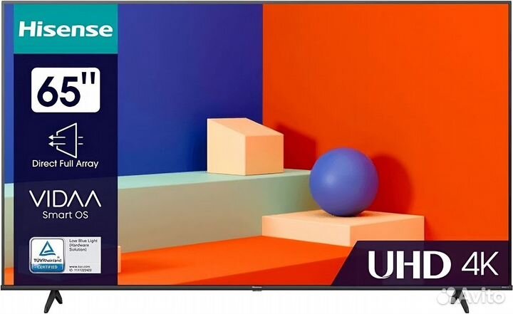Телевизор SMART TV Hisense 65A6K/ 65 дюймов. Новый