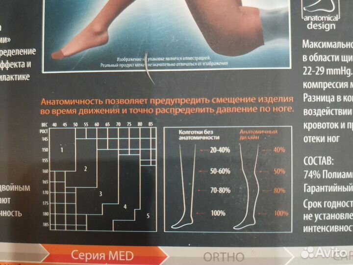 Компрессионные колготки 2 класс
