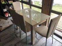 Стол раздвижной со стеклом