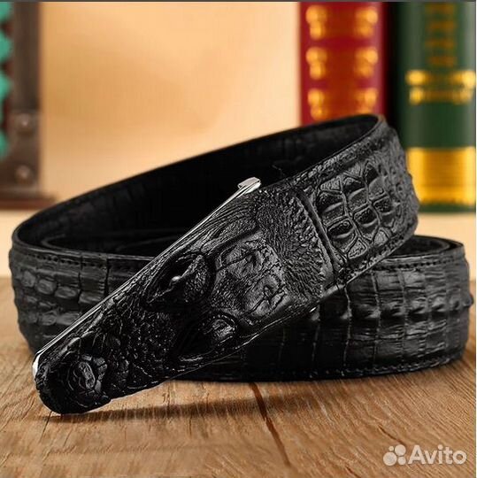 Кожаный портмоне и ремень. Комплект Wild Alligator