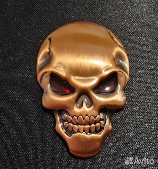 3D металлическая наклейка Череп. Лот 6 шт