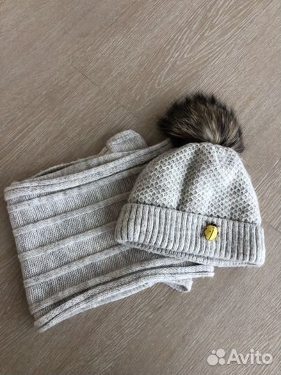 Шапка и снуд зимний для девочки