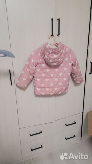 Осенняя Куртка для девочки 104розовая