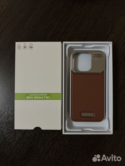 Чехол на iPhone 14 pro кожаный