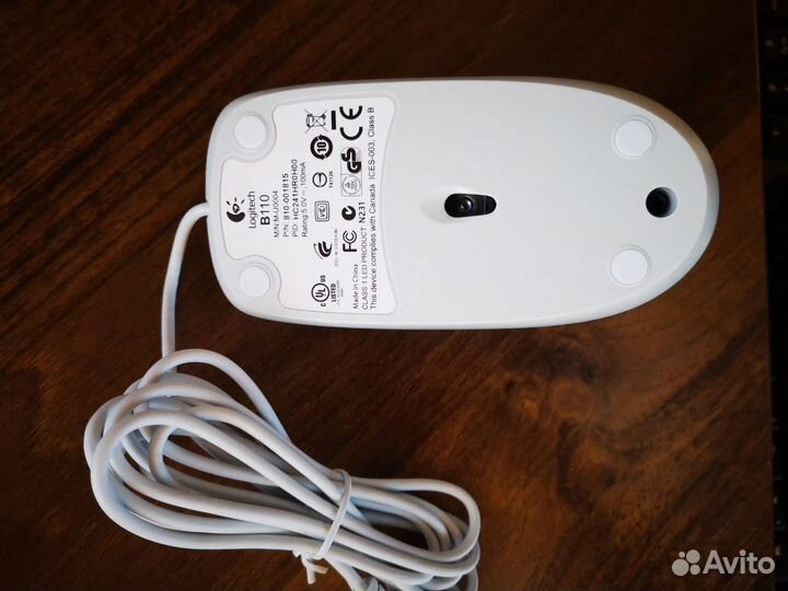 Мышь Logitech B110 Silent, белая