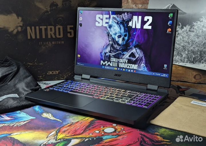 Новый игровой Acer R5 6600H/RTX 3070Ti/16/512