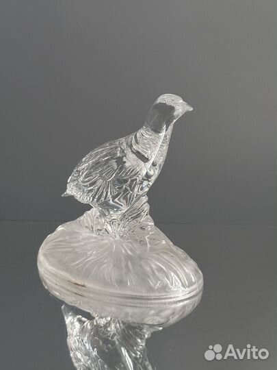 Хрустальная фигурка птицы винтаж франция
