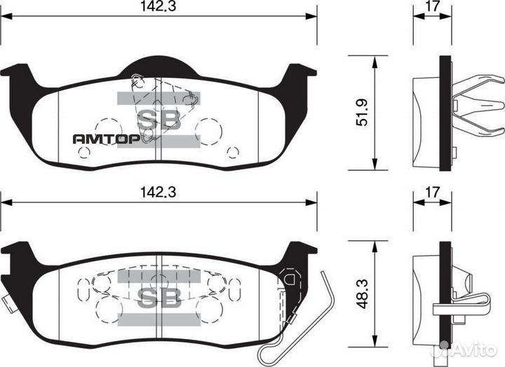 Sangsin brake SP1512 Колодки тормозные дисковые за