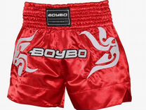 Шорты BoyBo для тайского бокса красные BST882 (S)