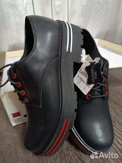 Полуботинки женские 39- 38 р из натуральной кожи