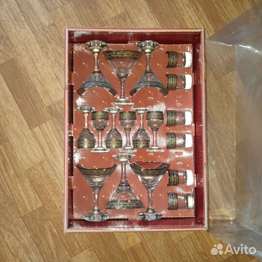 Набор бокалов и рюмок Гусь-Хрустальный