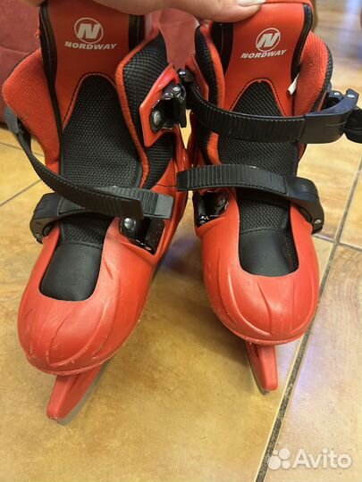 Коньки детские раздвижные 30-33