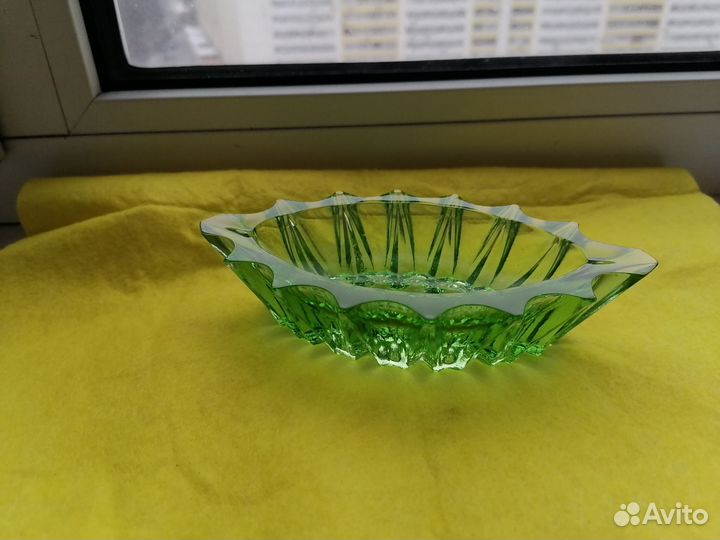 Пепельница СССР цветное стекло винтаж