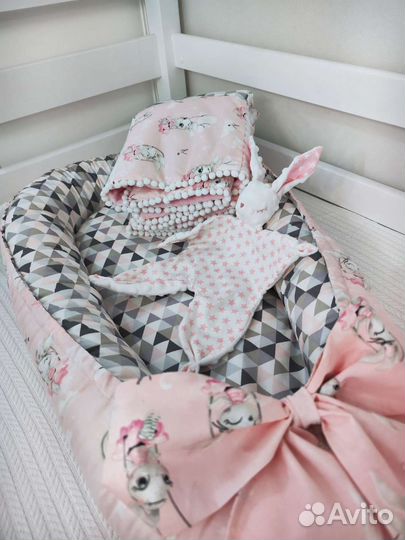 Комплект (кокон, плед, комфортер), новый