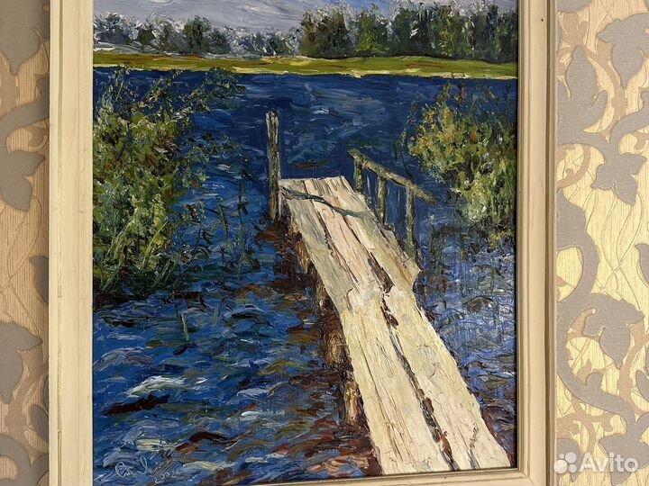 Картина большая маслом пейзаж