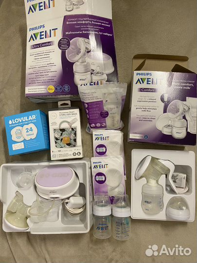 Молокоотсос avent электрический и ручной