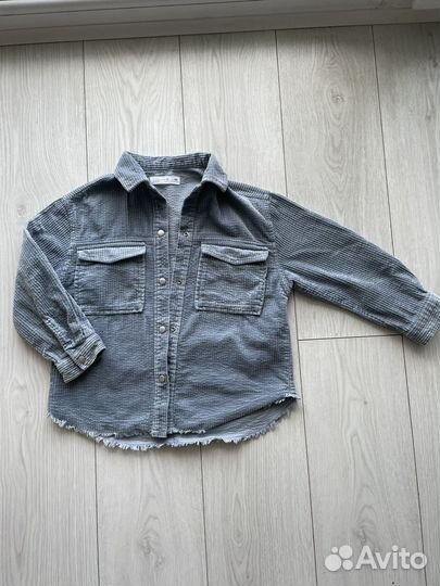 Джинсовая рубашка zara для девочки 128