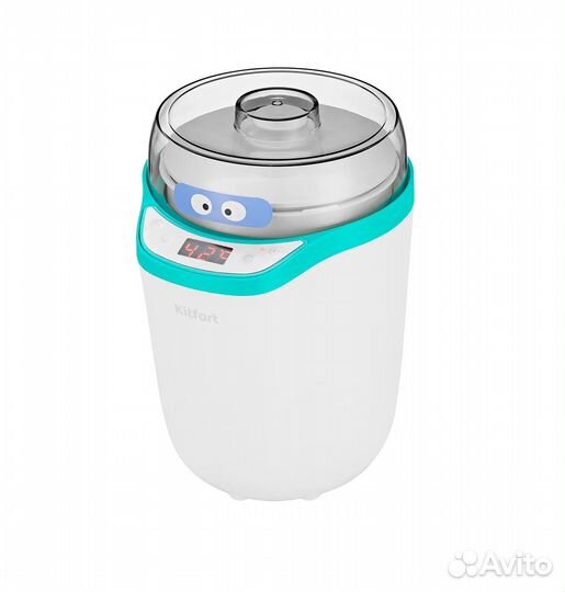 Йогуртница Kitfort кт-2077-3, белый, бирюзовый