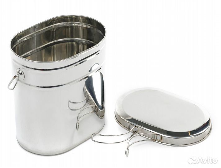 Котелок с крышкой сковородкой, нержавеющая сталь