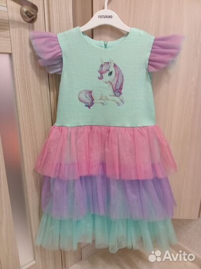 Платье единорог 122